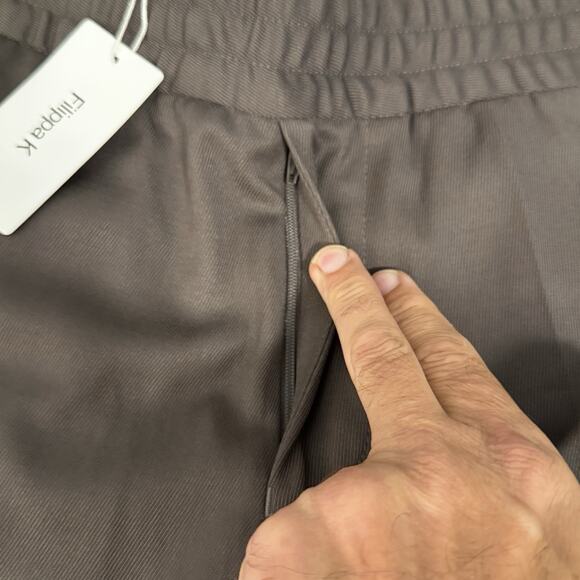 Flippa K Taupe Wool Blend Cropped Pants Men’s EU 50 NWT - Picture 3 of 11